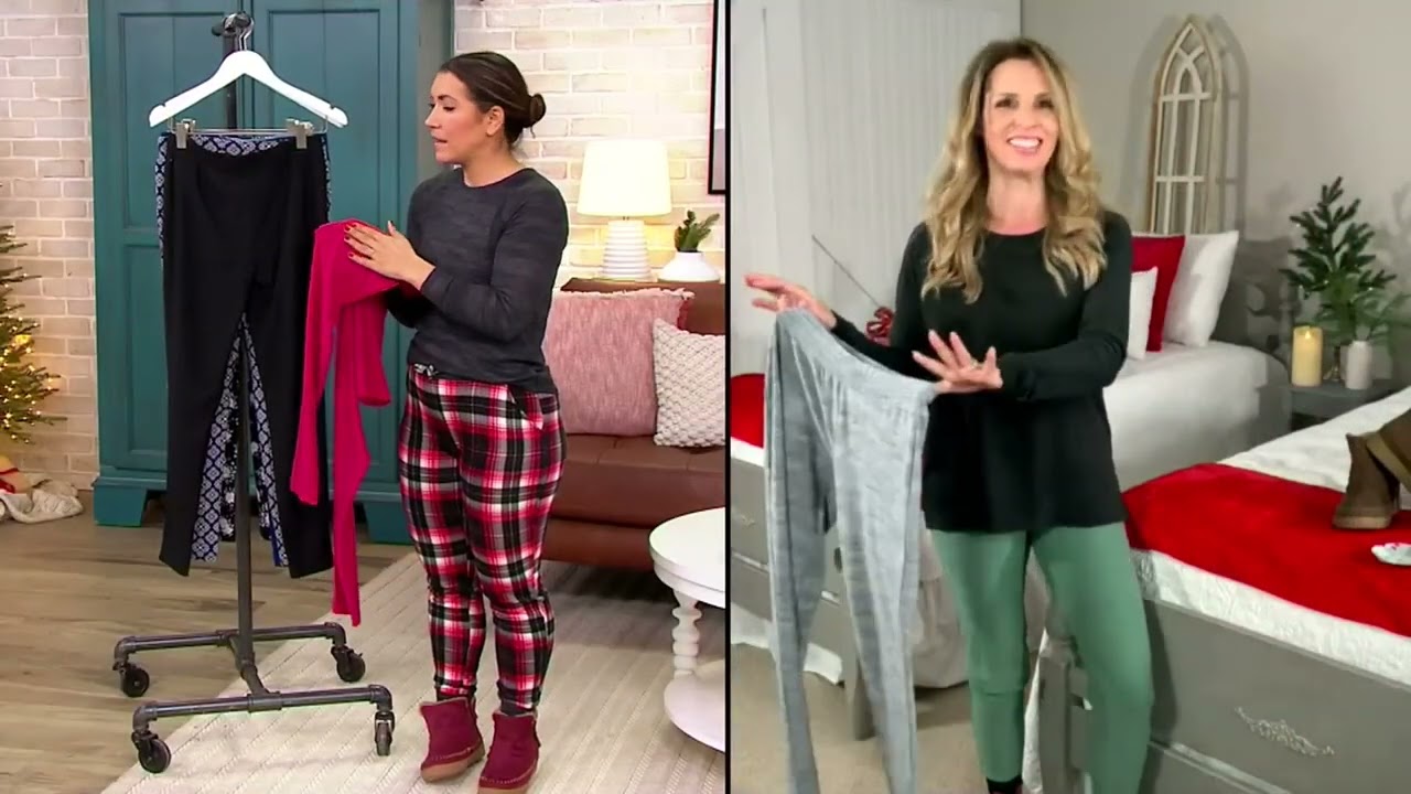 MUK LUKS Dream Knit Leggings Set of 2 on QVC 