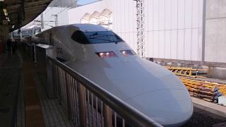 【4K】「のぞみチャイム」発車メロディ と JR西日本700系3000番台 新幹線こだま661号 新大阪行き 発車シーン