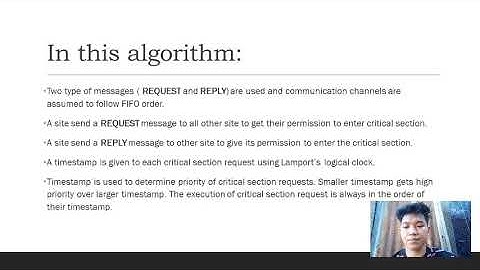 1.Ricart & Agrawala distributed mutual exclusion algorithm