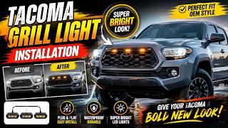 Toyota Tacoma Grill Lights Installed ! Easy Mod That Changes EVERYTHING ! Budget Friendly