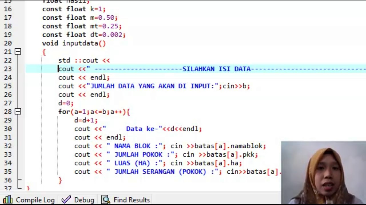 Program Sensus Hama Penyakit Menggunakan DEV C++
