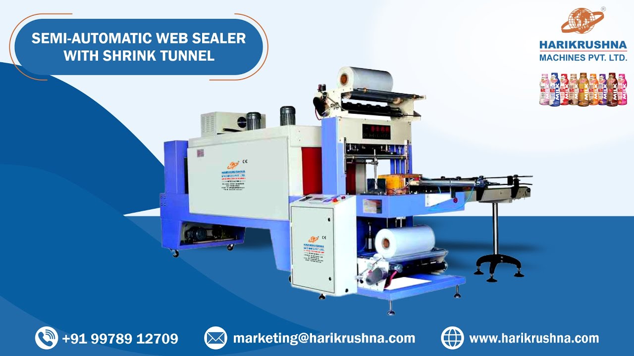 Semi-Automatic Web Sealer | With Shrink Tunnel - YouTube