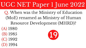 (Mock TEST 19) Top 5+ Most Expected MCQs For NTA UGC NET Paper 1 June 2022 in Hindi & English
