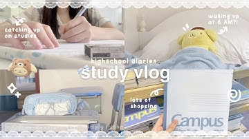STUDY VLOG ep. 1 🐰🖇️ : catching up with studies after summer, school projects w classmates, shopping