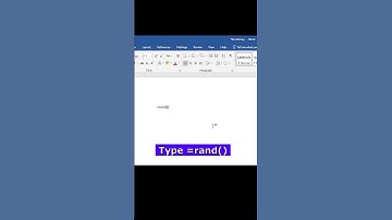 Insert Random Text in Word Document