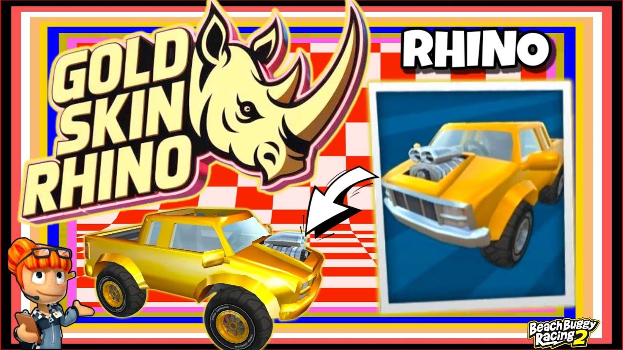 RHINO Gold Skin Unlocked 🔓 | (Beach Buggy Racing 2)