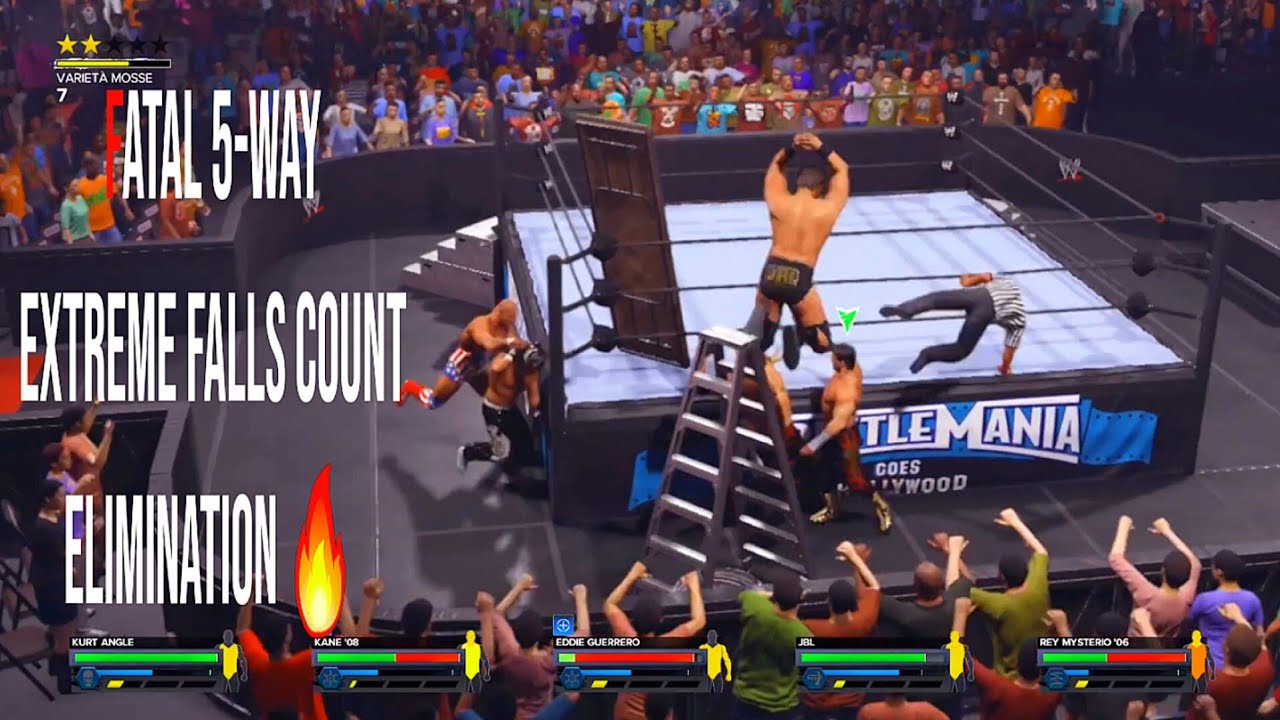 WWE 2K24 - Fatal 5-Way - Extreme Rules - Falls Count Anywhere - Elimination Match