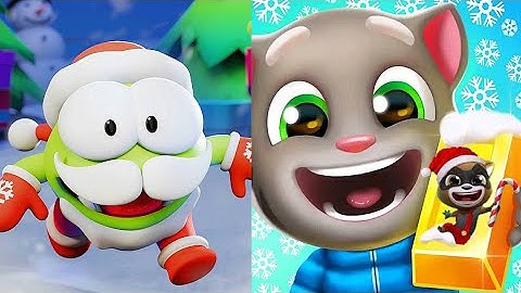 Talking Tom Gold Run new update CHRISTMAS vs Om Nom Run new update CHRISTMAS GAMEPLAY