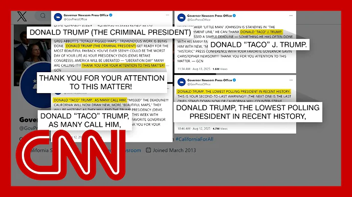 Newsom trolls Trump by mimicking all-caps posts