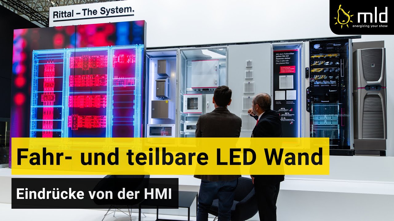 FAHR- UND TEILBARE LED WAND: Eindrücke von der HMI