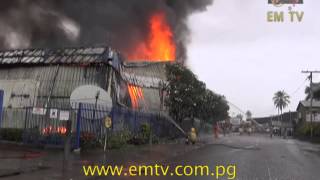 Courts Lae Branch In Flames