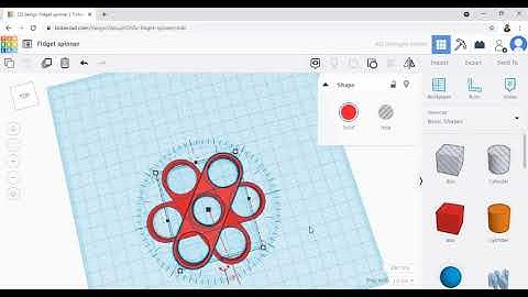 Making fidget spinner 2 in tinkercad