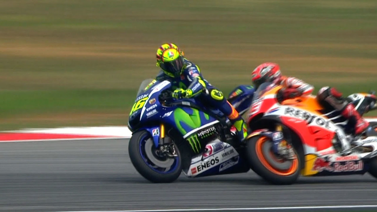  SepangClash Rossi and Marquez get physical