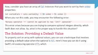 How to Sort an Array by an Optional Property in Swift