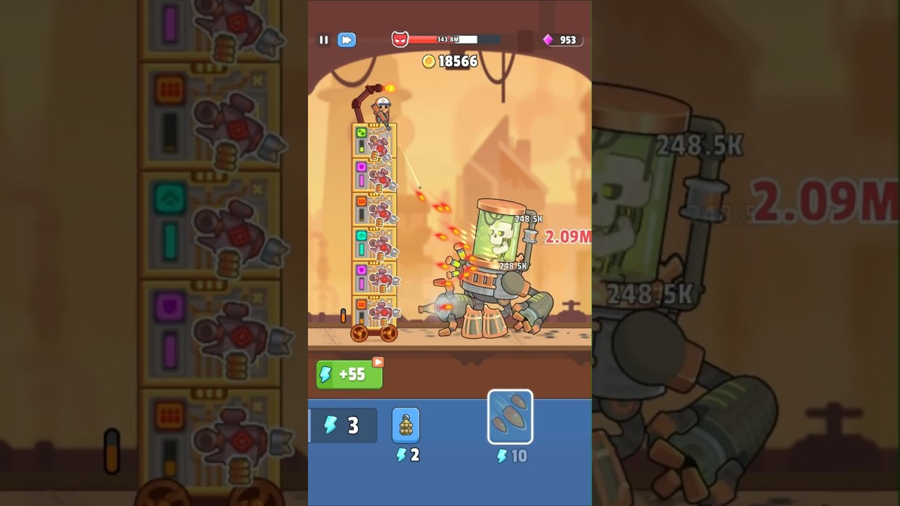 destroy SKULL ROBOT boss in one second 52 