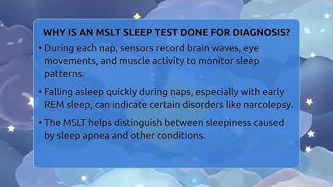 Why Is An MSLT Sleep Test Done For Diagnosis? - Sleep Apnea Support Network