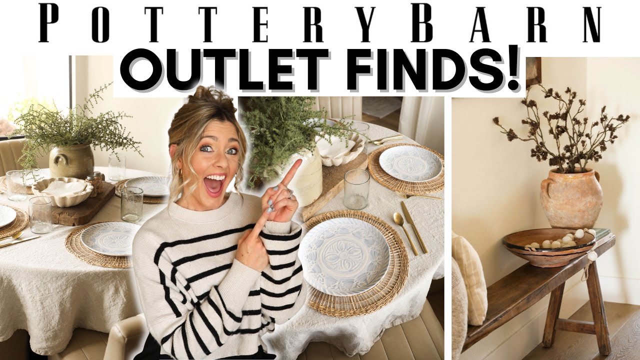 POTTERY BARN OUTLET FINDS || POTTERY BARN SHOP WITH ME AND HAUL || HOME DECORATING IDEAS