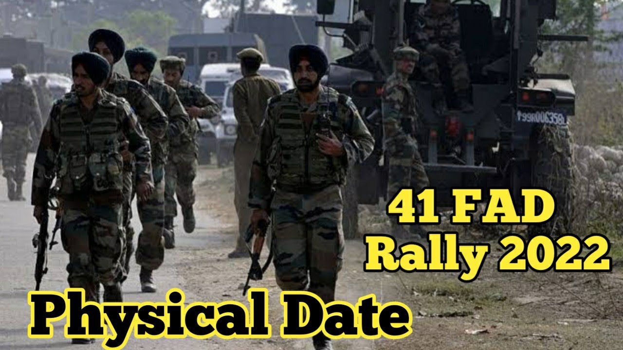 41 FAD Army Bharti Physical Date Update