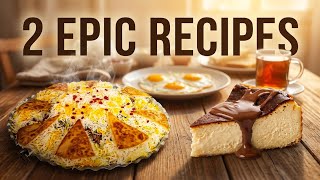 Two Irresistible Recipes 🤤🔥 Crispy Ouzi Rice and Creamy San Sebastian Cheesecake | Arabic Recipes... screenshot 3