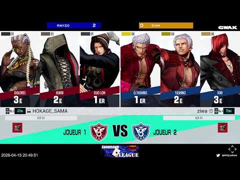 KOFXV Showdown League avec @emraistlin FT10 Rayzo vs Ziwa / Frezzer vs Luigi