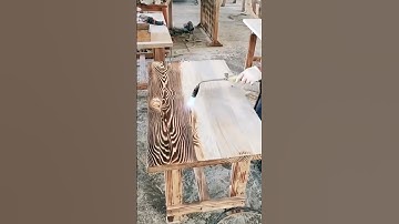 This is how you get a burnt wood finish - woodworking tools credit @toolstour 😍 #shorts