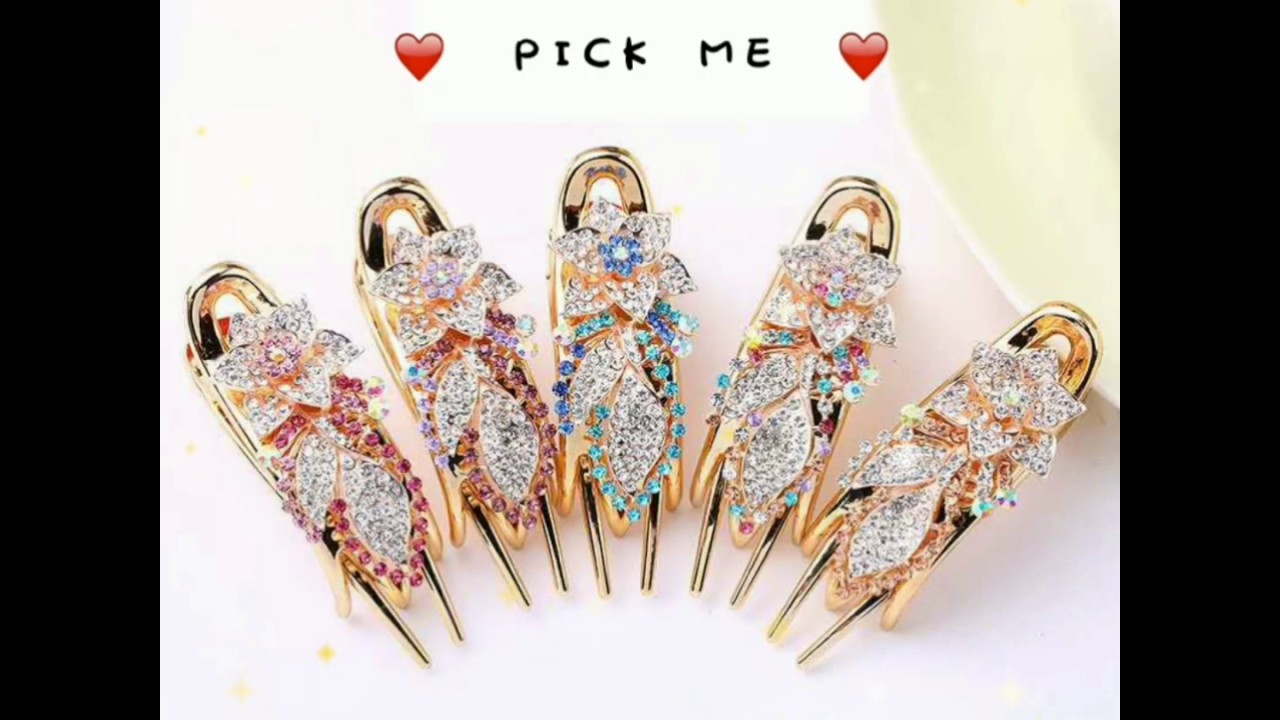 The New Fashion Jewelry Diamond Hair Clips YouTube