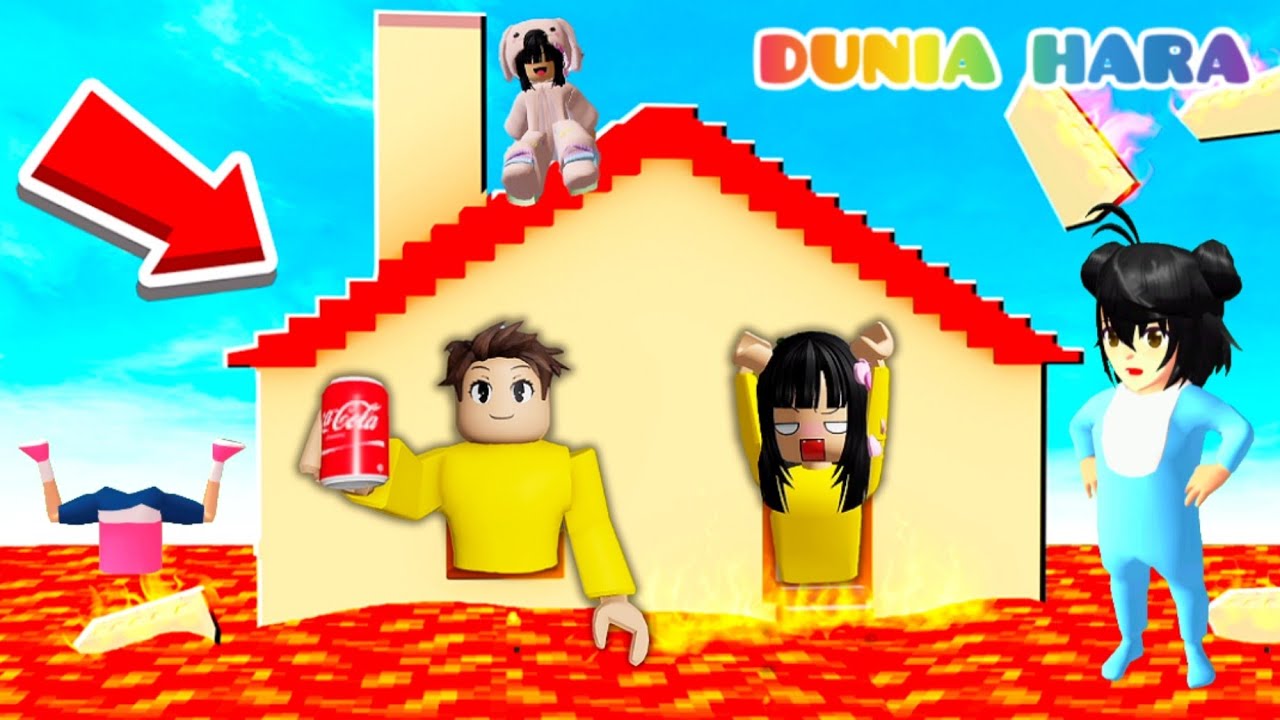Yuta Mio Terjebak Lava 😱 Melarikan Diri Sampai Naik ke Paling Atas Atau Tenggelam di Lava 🔥| Roblox
