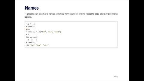 Data Types   Names Attribute   Johns Hopkins University   Coursera
