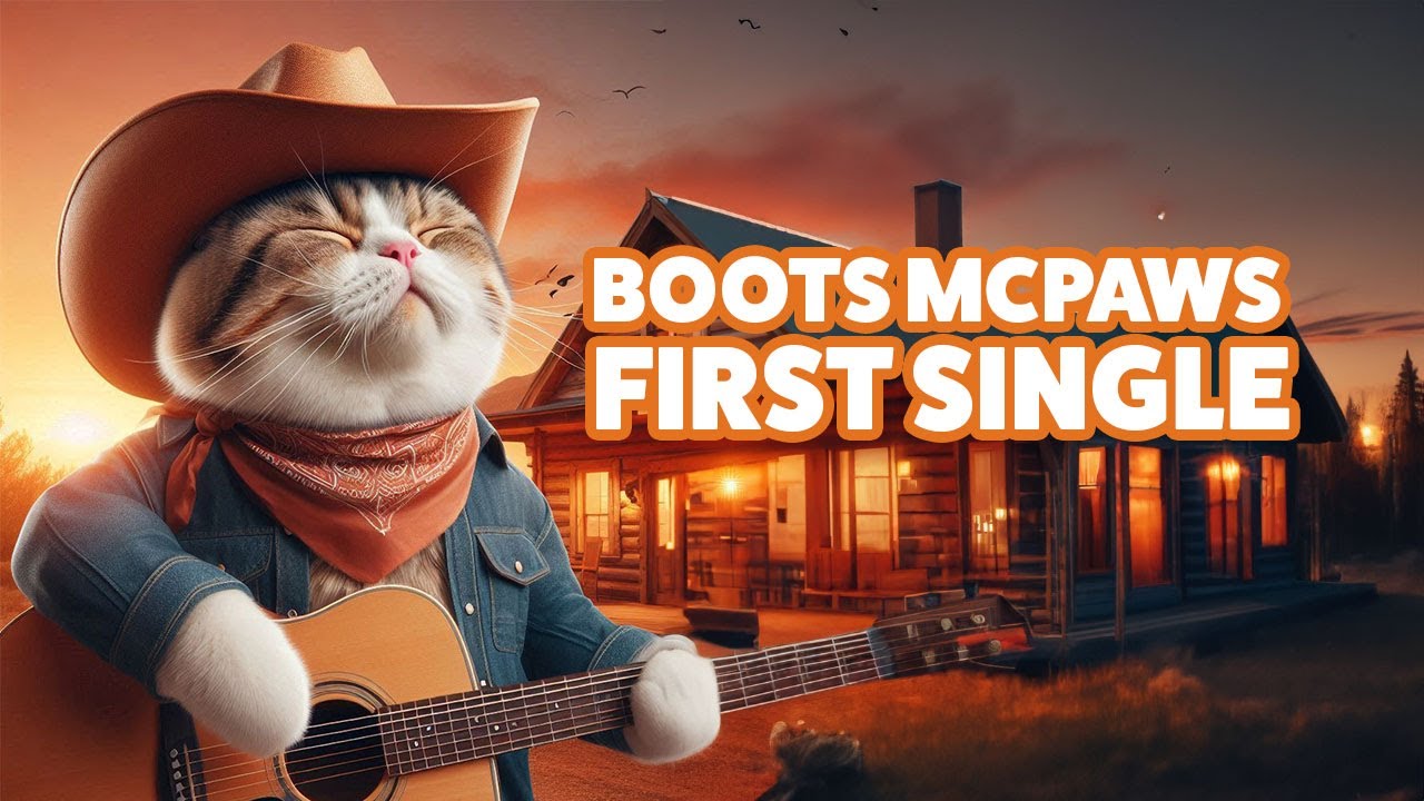Country Song By Boots McPaws 😺💖 #catlover #catvideos #funnycatsvideos