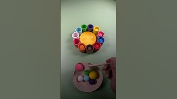 Color Sorting Wooden Balls ASMR #oddlysatisfying #marbles #asmr #satisfying #relax