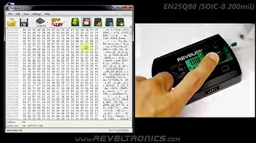 EN25Q80 flash spi bios programming with REVELPROG-IS