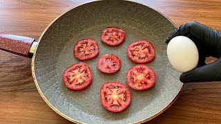 1 Tomato 🍅2 eggs🥚! Quick recipe perfect for breakfast. 3 Simple delicious recipe