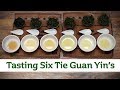 Tasting Six Tie Guan Yin Oolongs