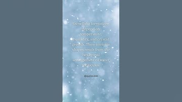 why snowflakes have unique shapes?