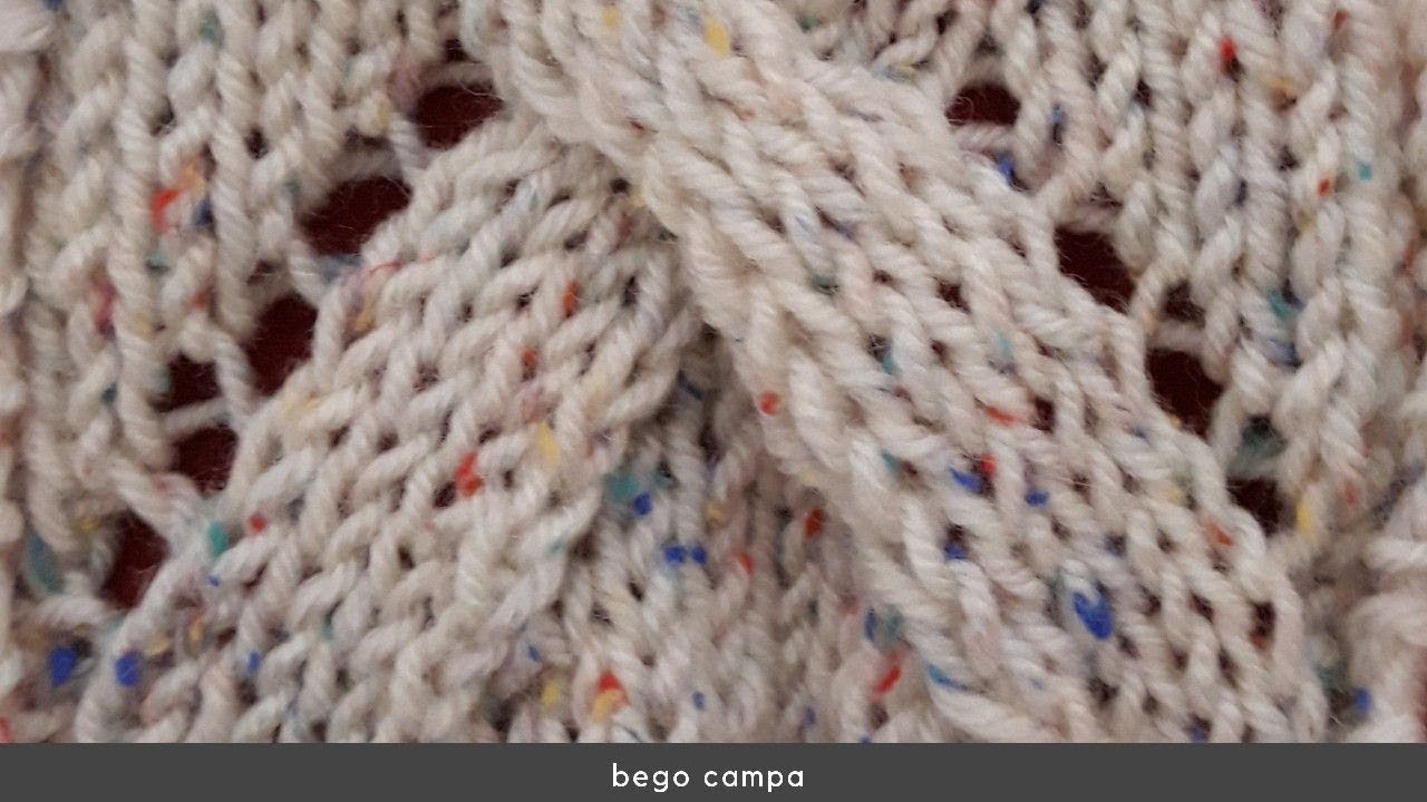 Motivo combinado de calado y trenza