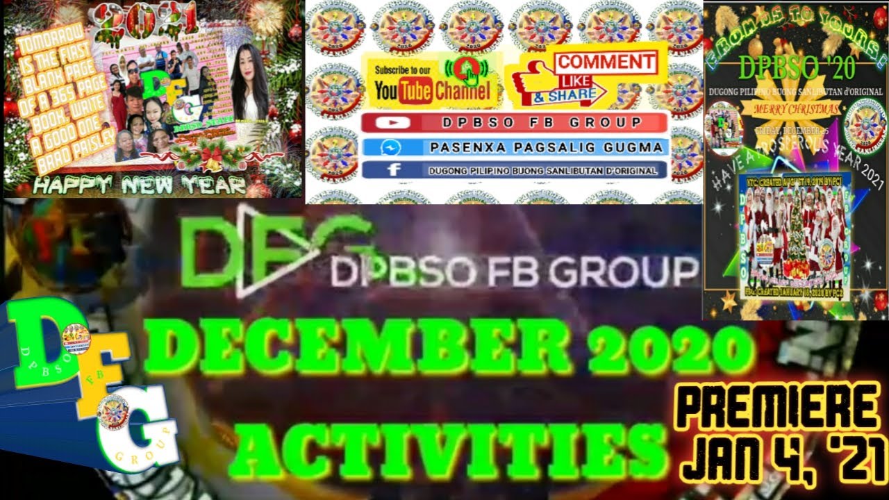 DPBSO FB GROUP l FACEBOOK GROUND DECEMBER ACTIVITIES l GOODBYE 2020, WELCOME 2021