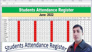 Students Attendance registers in Excel ||How to Maintain Attendance Register in Excel
