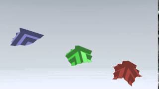Leaf-out origami (Three different configurations)