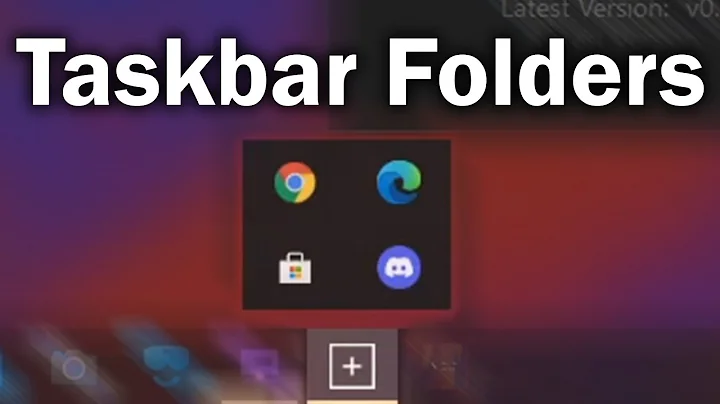 How to have Folders in your Taskbar!