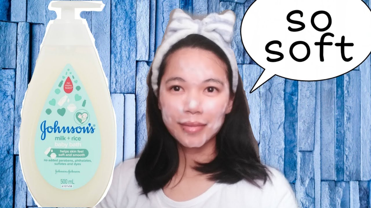 JOHNSON'S MILK+ RICE BABY BATH AS FACIAL WASH YouTube