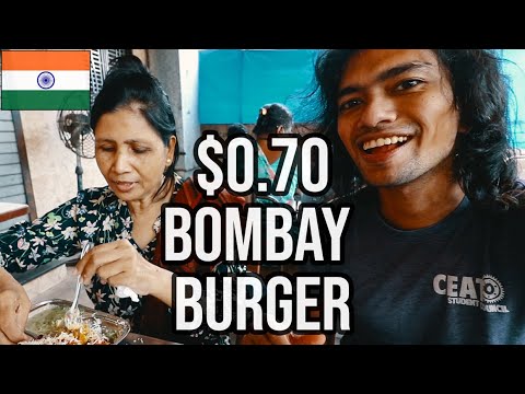 Delicious $0.70 Bombay Burger in Mumbai 🇮🇳