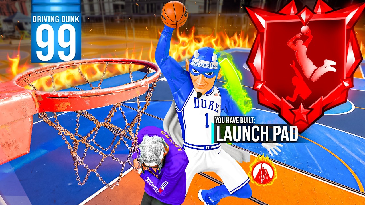 Duke Mascot + Legend Posterizer + Launch Pad Build = UNLIMITED CONTACT DUNKS!