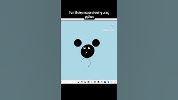 Draw mickey mouse using python #pythonshorts