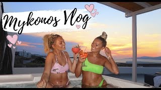 MYKONOS VLOG | BEACH CLUBS & HOT TUBS FT MISHA GRIMES!!