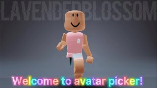 ?Welcome to avatar picker?????(Original) || Roblox trend 2021