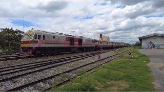 Hitachi 4521 Rapid 136 อุบล-กรุงเทพกำลังเข้าสถานีชุมทางถนนจิระ เมื่อ27/7/21