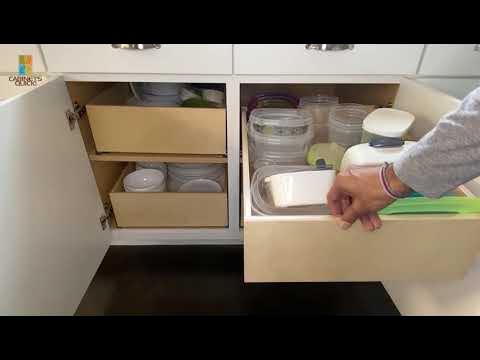 How to Convert Cabinet Shelves into Pull Out Drawers 