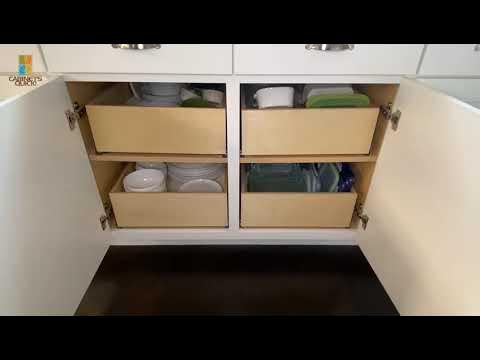 How to Convert Cabinet Shelves into Pull Out Drawers 