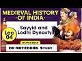 Lecture 4 : Sayyid and Lodi Dynasty | Medieval History of India Series | Indian History for UPSC