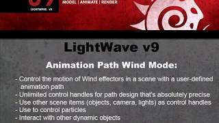LightWave 9 Animation Path for Wind Effectors